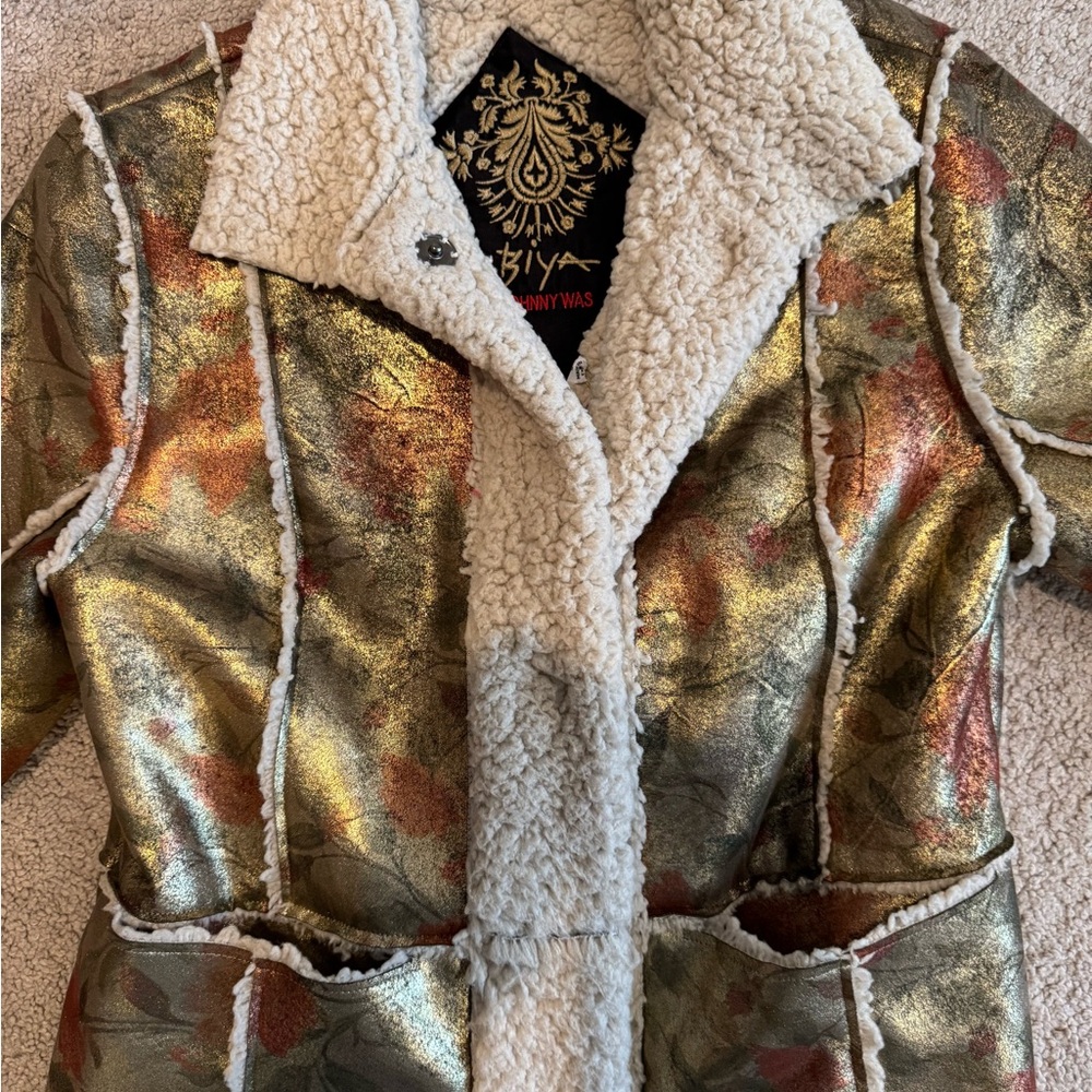 New Johnny Was Jacket with Shearling Size S Small